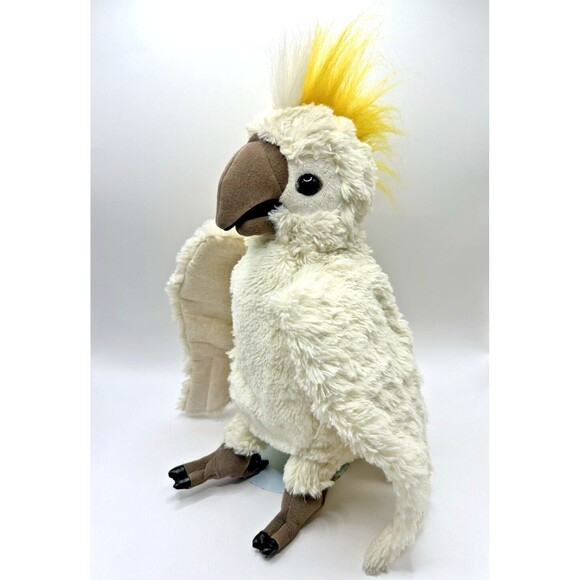 Folkmanis Cockatoo Puppet Full Body White Yellow Bird Hand Puppet 11” Rare - Picture 1 of 16